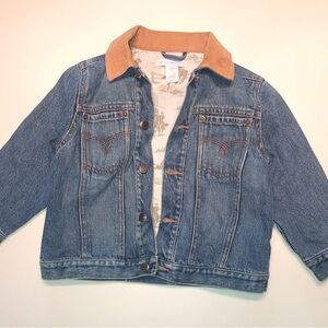 Denim Kids Jacket with Tan Collar